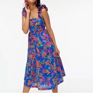 J. Crew Blue Floral Dress